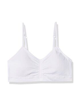 Maidenform Girls White Seamfree Adj. Straps Removable Cups Training Bra Medium